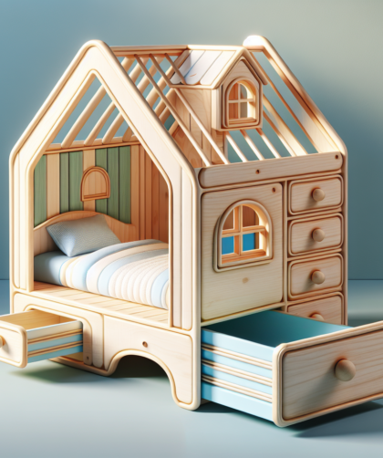 Odkryj zalety łóżka domek z szufladami – porządek i styl w pokoju dziecka