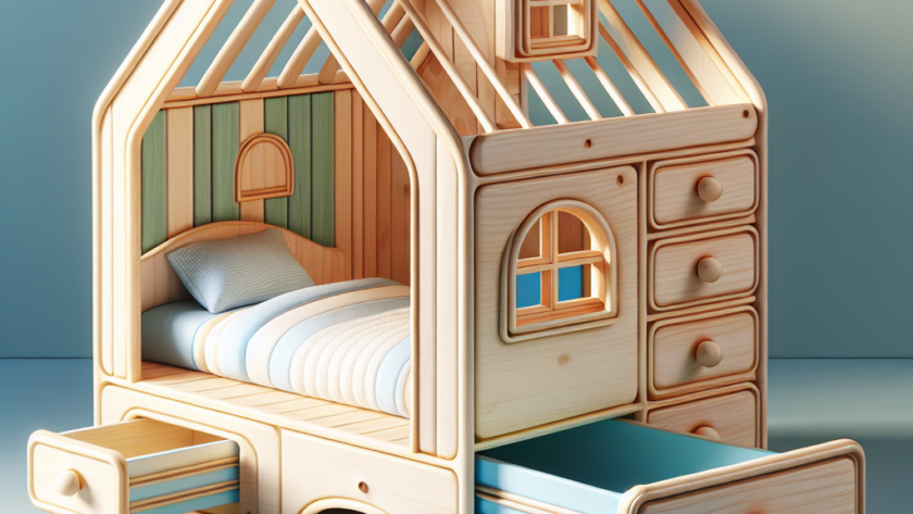 Odkryj zalety łóżka domek z szufladami – porządek i styl w pokoju dziecka